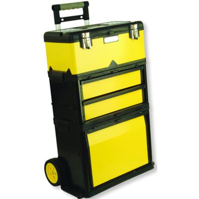 China Multy Durable Drawers Separable Plastic Tool Trolley Case With Aluminum Lock for sale