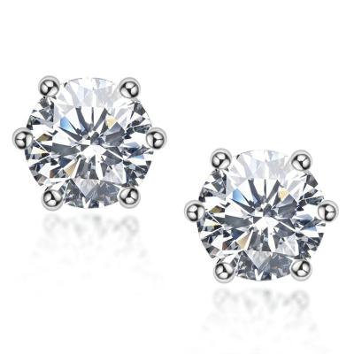 China MEENOY 0.5Ct Created Cute 925 Sterling Silver Moissanite Diamonds Fine Cute Gemstone Jewelry Studs/Earrings For Women for sale