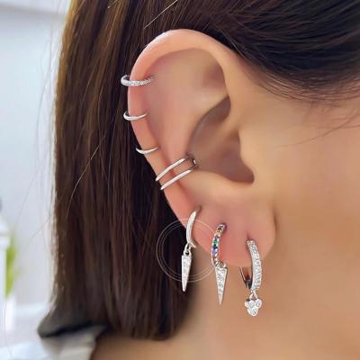 China MEENOY Huggie Cute Circle Hoop Earrings For Women 925 Silver Earring Stud Earrings Girls Females Jewelry GIFT for sale