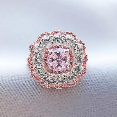 China BOHEMIA Meenoy Gemstone 100% 925 Sterling Silver Pink Sapphire Created Moissanite Wedding Fine Women Rings Jewelry Wholesale for sale