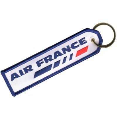 China Twill Air France Embroidery Key Chain / Crew Label for sale