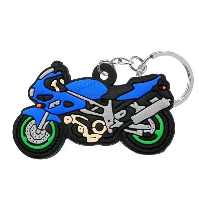 China Simulation 3d Rubber Classic Model Motorcycle Motorbike Custom PVC Key Chain for sale