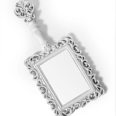 China Personalized Refined Cosmetic Mirror With Square Hand Holding Resin Technology - Indirect Order for sale