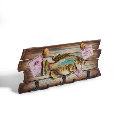 China Traditional Wall Hanging Wooden Hook with Fish Shaped Pattern from Country Series - Direct Order for sale