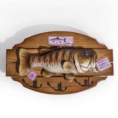 China Viable Wooden Fish Shaped Pastoral Style Hook with Hemp Rope - Indirect Order for sale