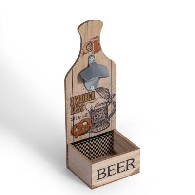 China Popular Wooden Wall Mounted Beer Bottle Opener Bread And Beer Model - Indirect Order for sale