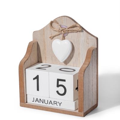 China Holiday decoration & Gift Family Decoration White Wooden Calenda - Direct Order for sale