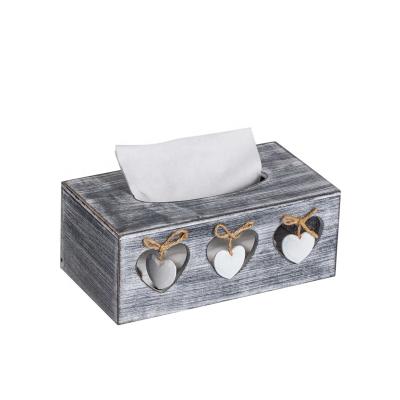 China Minimalist Hollow Heart Shaped Tissue Box With Retro Tech - Direct Order for sale