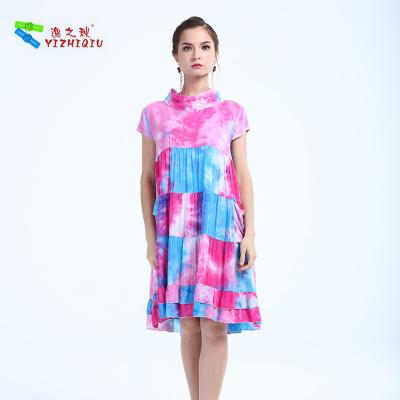 China Fashion Style Ladies Short Summer Dresses None Decoration , Knee Length for sale