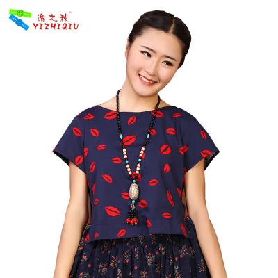 China Breathable Origin Design Womens Casual Blouses Retro Ethnic Clothing OEM Service for sale