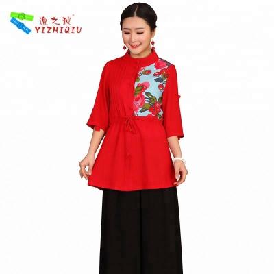 China YIZHIQIU ladies cotton tops and blouses vestidos casuales mujer ropa mujer for sale