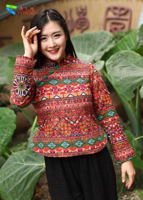 China Cotton Padded Chinese Embroidered Blouses for sale