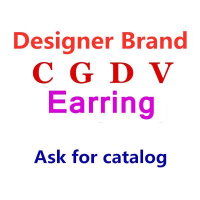 China Fashionable Rts Luxury Famous Brand Logo Handmade Earrings 2021 For Women Designer for sale