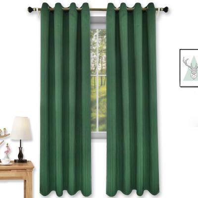 China Wholesale custom made luxury elegent soft crushed curtain durable in grommet home hotel solid color for sale