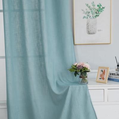 China Durable European Cheap Soft Polyester Style Window Dye Pure Solid 100% Drapes For Bedroom for sale