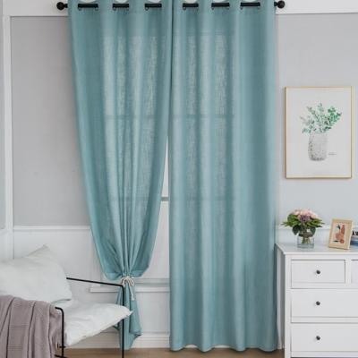 China Durable High Quality Luxury 100% Polyester Dyeing Soft Solid Sheer Curtain For Window Bedroom for sale