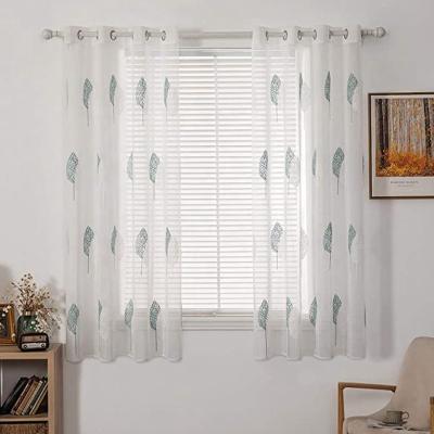 China Factory Wholesale Durable Comfortable Embroidery Polyester Window Sheer Curtains For Home for sale