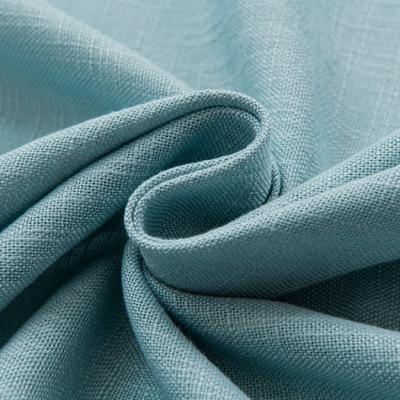 China Factory Wholesale Durable Window Bedroom Polyester Dyeing Soft Blue Color Sheer Curtain for sale