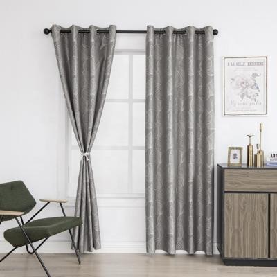 China Wholesale durable high quality polyester home bedroom grommet jacquard luxury curtains windows for sale