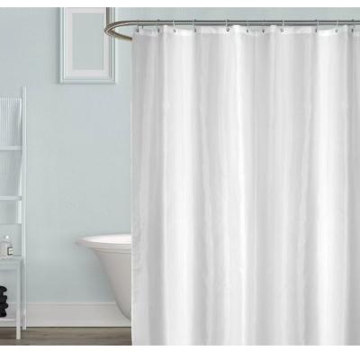 China Viable factory wholesale cheap white waterproof shower curtain with hooks for bath room for sale