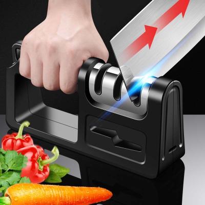 China Hot Selling Viable 4 in 1 Professional Kitchen Manual Carbide Ceramic Knife Scissor Sharpener for sale