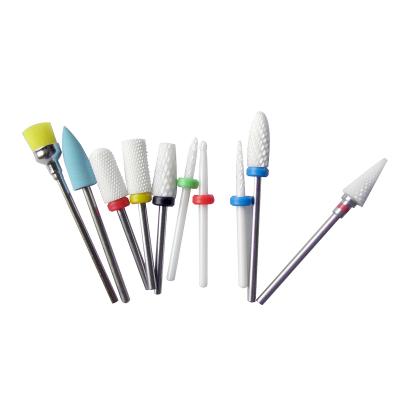 China Hot Sale 10pcs/set Amazon Art Finger Nail Ceramic Nail Bit Bit Filing Set for sale