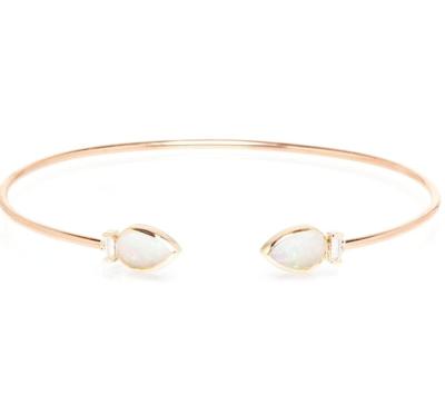 China advance & Nickel Plated Rose Gold Plated 925 Sterling Silver Opal Wire Cuff Thin Free Bangle Bracelet Stackable Bracelet for sale