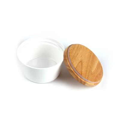 China Non Spill Cover Natural Solid Wood Wooden Lids For Food Jar for sale