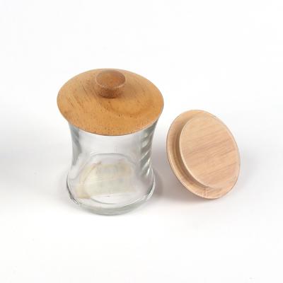 China Non Spill Customized High Quality Rubber Wooden Lid With Small Knobs For Glass Jar for sale