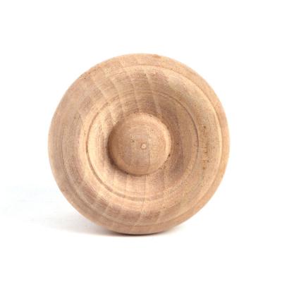 China Small Round Wooden Furniture Drawer Pulls And Knobs High Quality Wooden Knobs Good Prices for sale