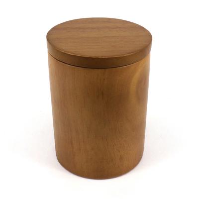 China 2018 Home Decoration Hot Selling Wooden Candle Holder Cup With Sealed Wooden Lid for sale