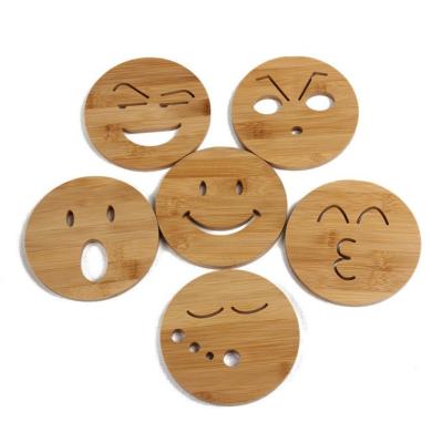 China Sustainable Factory Direct Supply Natural Custom Bamboo Coaster for sale