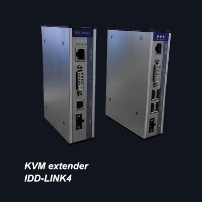 China Aluminum Alloy DVI KVM Supplement with 100M Transmitter and Receiver | Cat5e Cat6 Cat7 High Quality Network | USB DVI input and output for sale