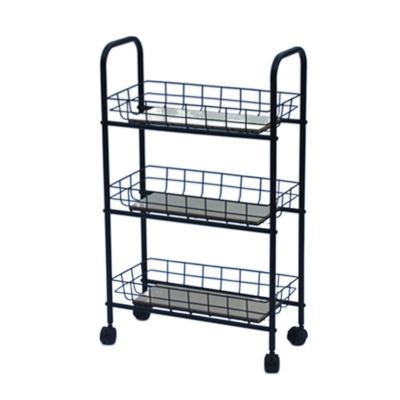 China Detachable Multi-Tier Rolling Rack Stocked Kitchen Cart Wheel Storage for sale