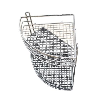 China Stainless Steel Wall Mounted Bathroom Rack Triangle Fabric Diverse Corner Rack for sale