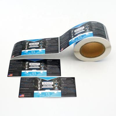 China Waterproof Barcode Custom PVC Hot Foil Stamping UV Spot 3D Effect Laser Printing Rolling Label Sticker for sale