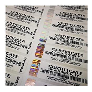 China 3d Hologram Laser Hologram Anti Counterfeit Custom Sticker Security Holographic Label With Serial Number for sale