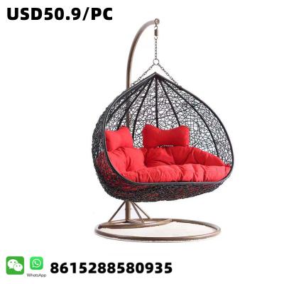 China Modern High Quality Comfortable Outdoor PE Egg Rattan Garden Hanging Chair for sale