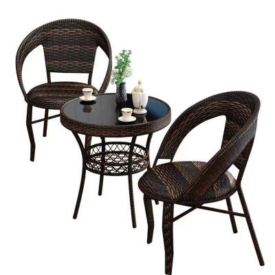 China Modern Garden Patio Furniture Plastic Balcony Rattan Outdoor Dining Chair for sale