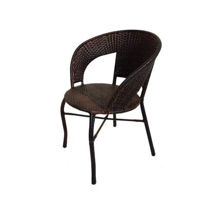 China Modern Outdoor Restaurant Garden Furniture Metal Table Cafe Rattan Chair for sale