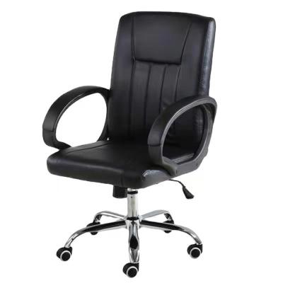 China Indoor Home Office Living Room (Height)Adjustable Swivel Luxury Leather Computer Chair for sale