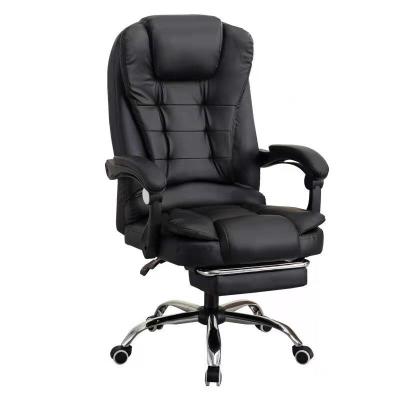 China Luxury (High Waist) Adjustable Black Indoor Meeting Room Management Computer Desk Chair for sale