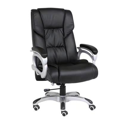 China (Height)Height Adjustable Office PU Executive Office Comfortable Modern Rocking Leather Chair for sale