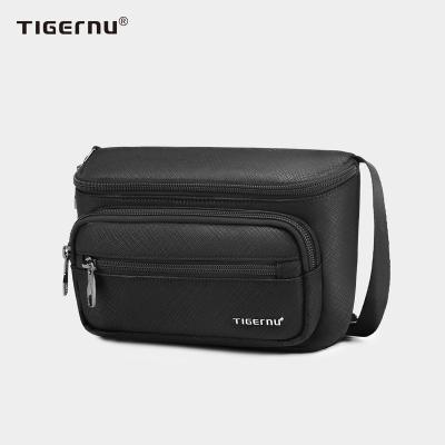 China Tigernu T-S8175 Lightweight Fashionable Messenger Bag For Men Sling Chest Bag Small Cell Phone Mobile Light Blue Black Bag for sale