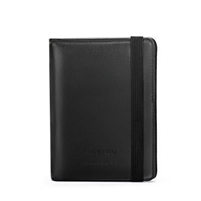 China Tigernu T-S8005 RFID Wallet Passport Holder Wallet Genuine Leather Men with Functional Gift Box Wallet RFID Card Holder Money Clip for sale