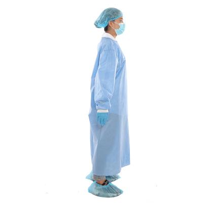 China EN 13795 Aami Medical Level 2 Sms 510K Sterile Surgical Gown Slaps Ce Medical Medical Protective Clothing With Knit Class II 2 Years for sale