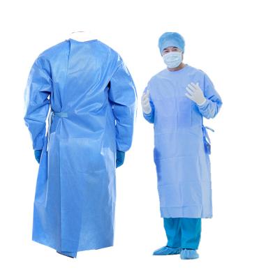 China 510k AAMI Level 3 Surgical Gown Surgical Sterile Gown Medical Nonwoven Plastic Medical Protective Clothing for sale