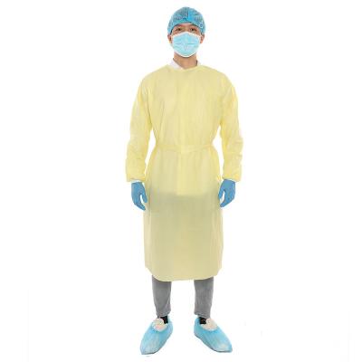 China Medical AAMI Level 2 3 4 Sms pp Surgical Medical PE Hospital Suit Disposable Isolation Gowns Developed Isolation Gowns for sale