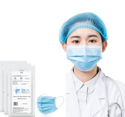 China CE Medical Mask Manufacturer Disposable Face Mask 3ply Waterproof 5pcs In Bag 3 Ply Disposable Mask 3A Medical Class I 2 Years Old for sale