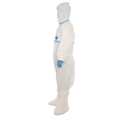 China 63g Disposable Ozone Protective Clothing Coverall Medical Gown PP PE Type 5/6 3 Years Class II for sale